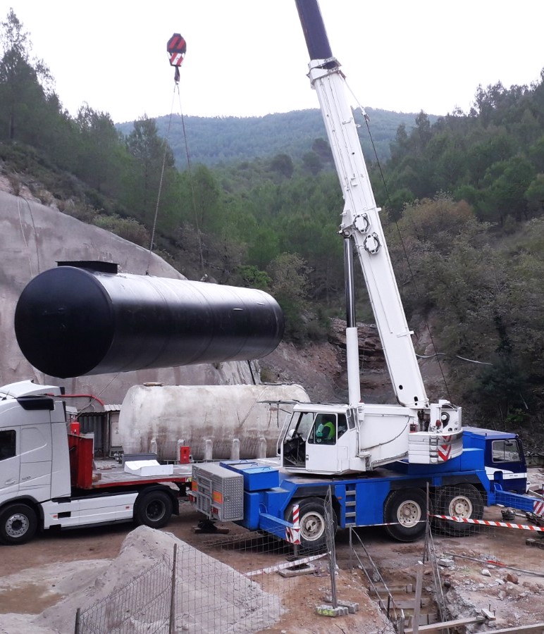 Instalación cisterna enterrada